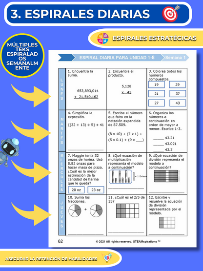 ¡Mathtástico! 5to Grado Unidad 9: GRÁFICOS EN EL PLANO DE COORDENADAS - Libro Electrónico