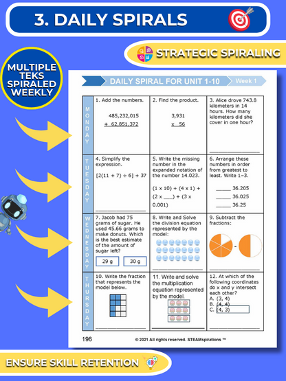 Mathtastico! 5th Grade Math Bundle Unit 11 DATA REPRESENTATION & INTERPRETATION - E-Book