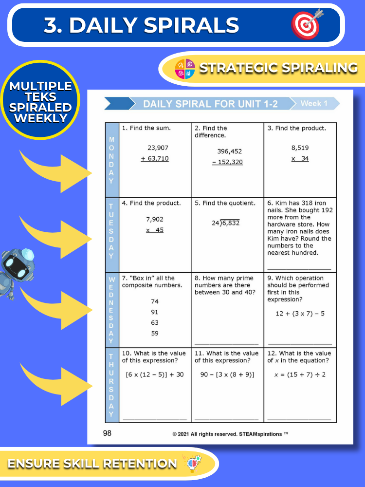 Mathtastico! 5th Grade Math Bundle Unit 3 Decimals - E-Book