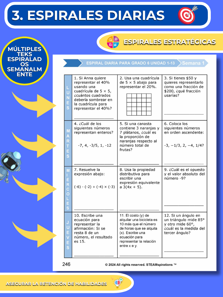 ¡Mathtástico! 6to Grado Unidad 14: Representación De Datos- Libro Electrónico