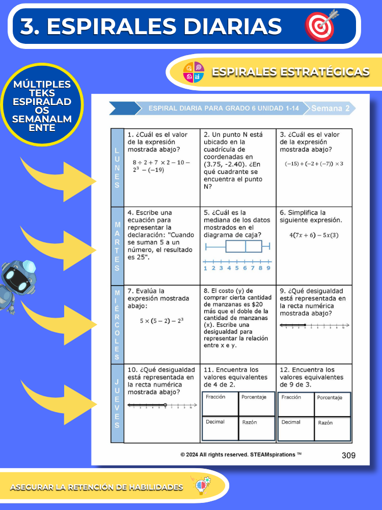 ¡Mathtástico! 6to Grado Unidad 15: Análisis De Datos- Libro Electrónico