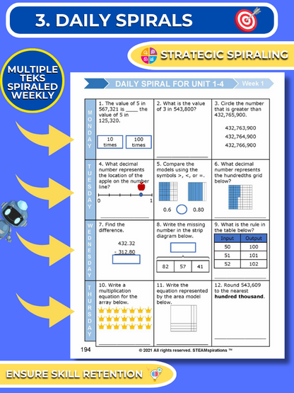 Mathtastico! 4th Grade Math Bundle Unit 5 Dividing Whole Numbers - E-Book