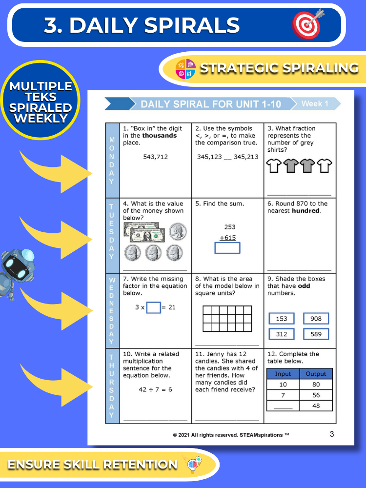 Mathtastico! 3rd Grade Math Bundle Unit 11 (Multiplication & Division) - E-Book