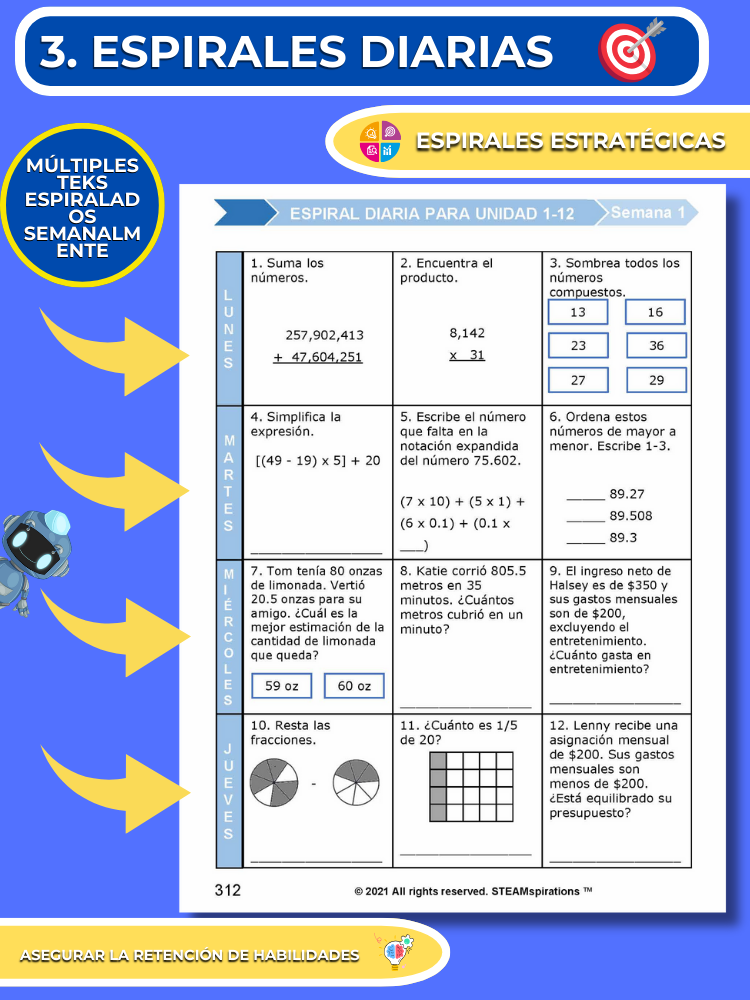 ¡Mathtástico! Paquete de Matemáticas 5to Grado Unidad 13: OPERACIONES DECIMALES - Libro Electrónico