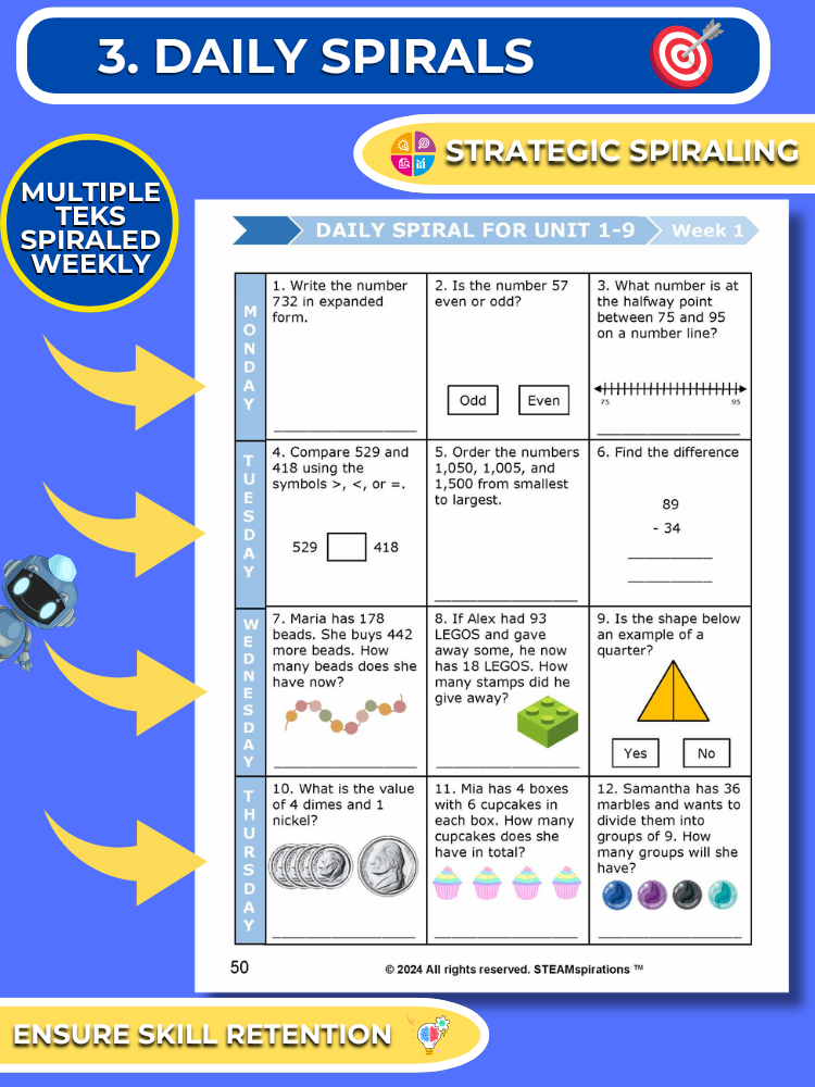 Mathtastico! 2nd Grade Math Bundle Unit 10 Exploring Shapes & Solids - E-Book