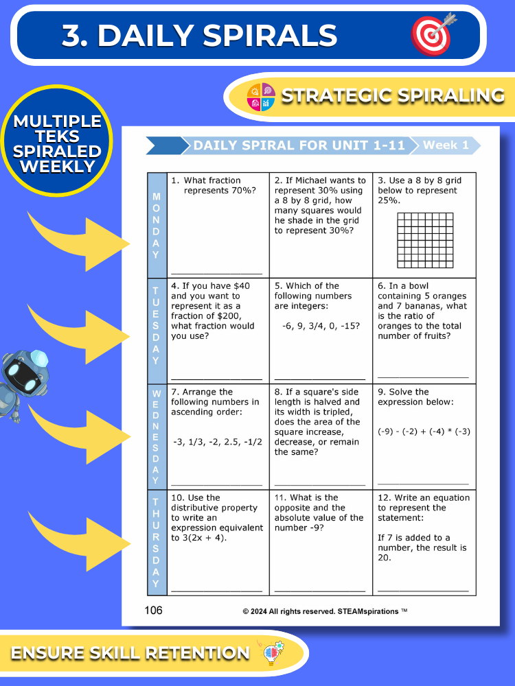 Mathtastico! 6th Math Unit 12 Algebraic Foundations & Coordinate Planes - E-Book