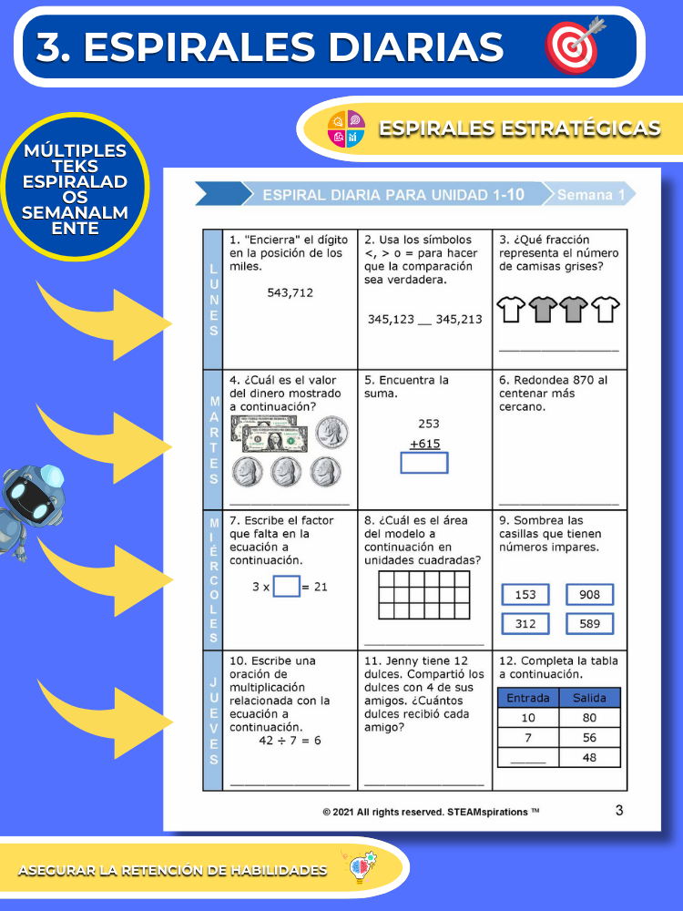 ¡Mathtástico! 3er Grado Unidad 11: Multiplicación y División - Libro Electrónico