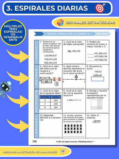 ¡Mathtástico! 4to Grado Unidad 7: COMPOSICIÓN Y DESCOMPOSICIÓN DE FRACCIONES - Libro Electrónico