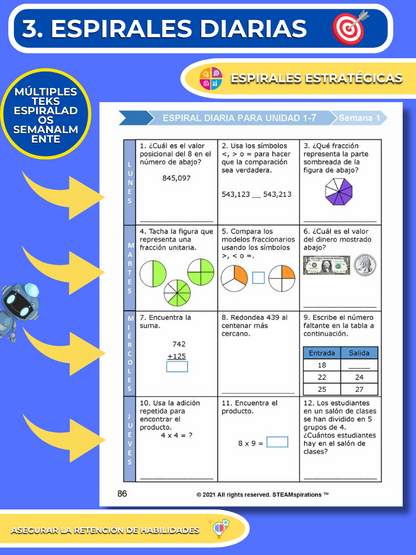 ¡Mathtástico! 3er Grado Unidad 8: Resolución De Problemas De Multiplicación - Libro Electrónico