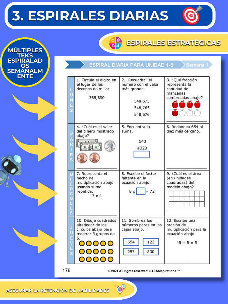 ¡Mathtástico! 3er Grado Unidad 10: Problema De División - Libro Electrónico