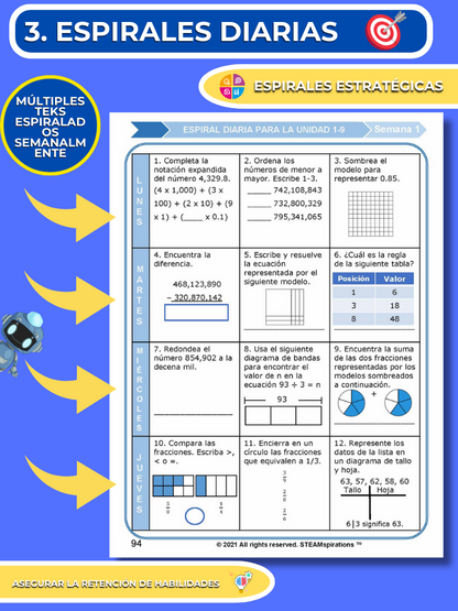 ¡Mathtástico! Paquete de Matemáticas de 4to Grado Unidad 10: Medición - Libro Electrónico