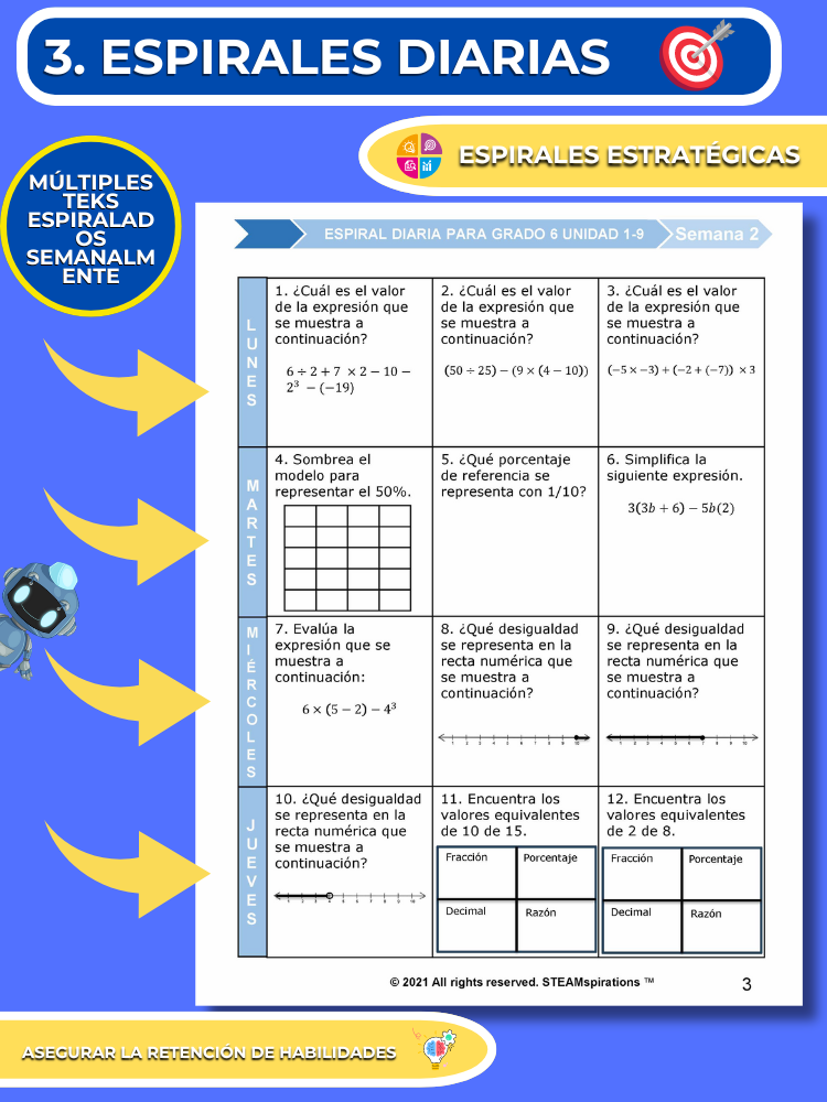 ¡Mathtástico! 6to Grado Unidad 10: Dominar Razones y Tasas - Libro Electrónico