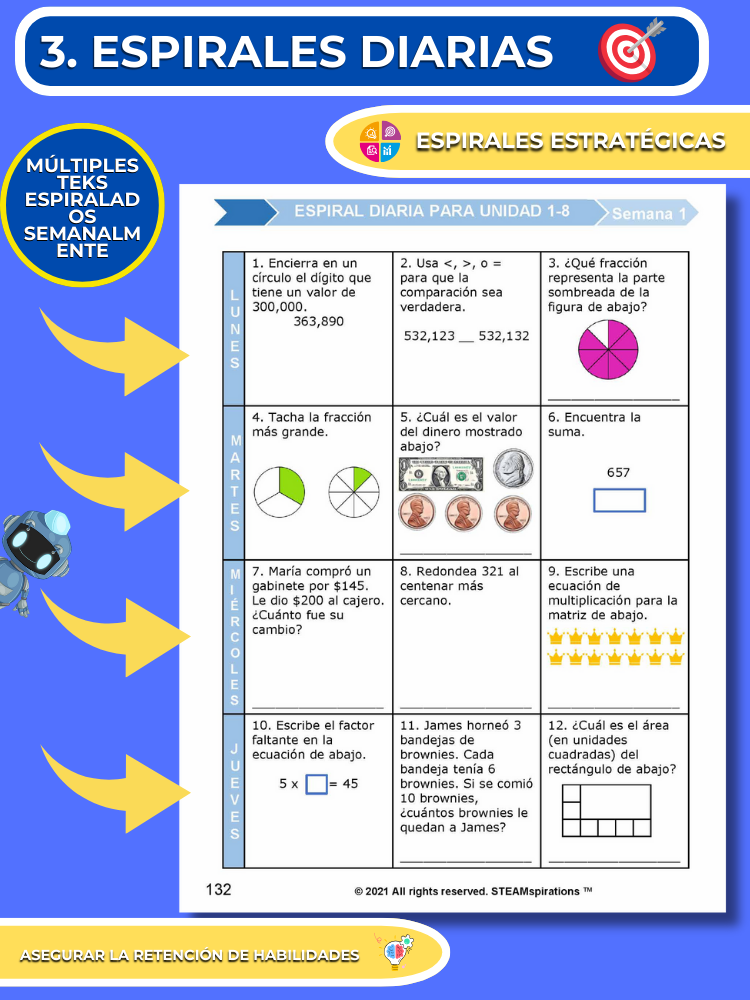 ¡Mathtástico! Paquete de Matemáticas de 3er Grado Unidad 9: Base De La División - Libro Electrónico