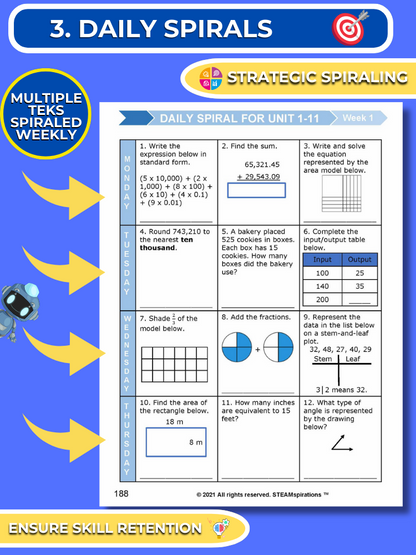 Mathtastico! 4th Grade Math Bundle Unit 12 Measuring Angles - E-Book