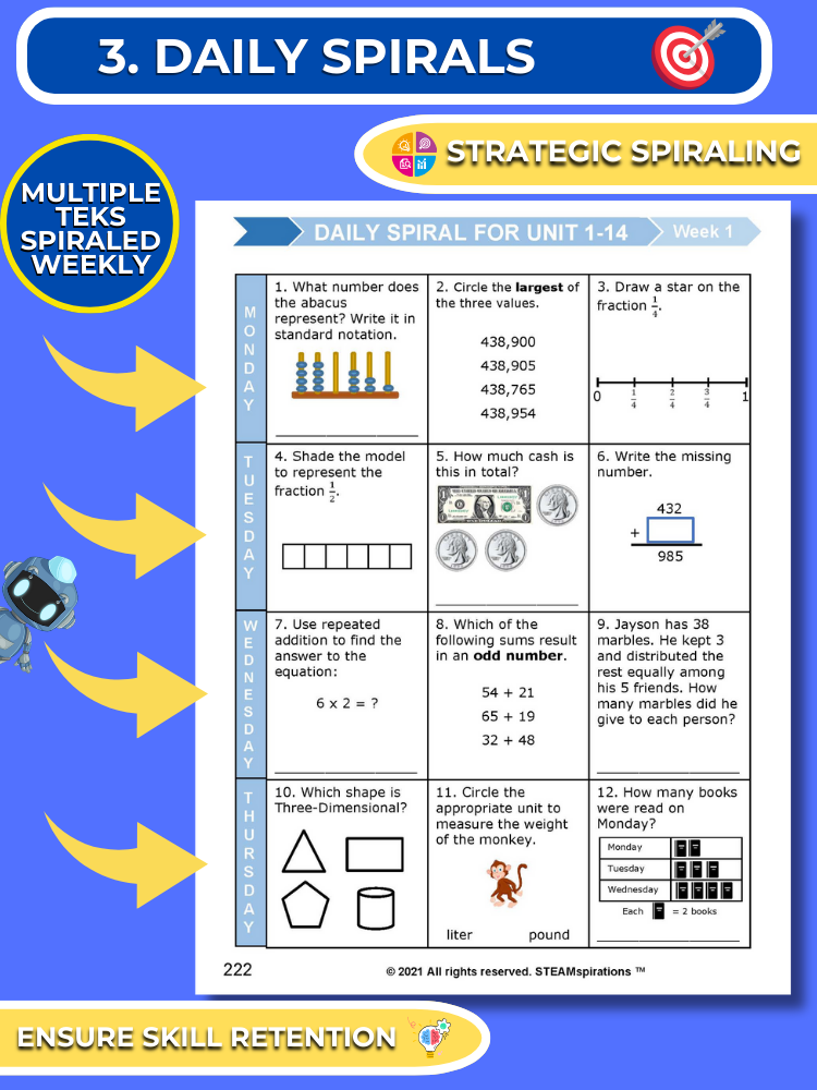 Mathtastico! 3rd Grade Math Bundle Unit 15 (Personal Financial Literacy) - E-Book