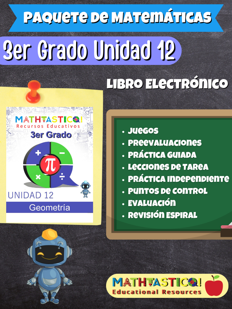 ¡Mathtástico! Paquete de Matemáticas de 3er Grado Unidad 12: Geometría - Libro Electrónico