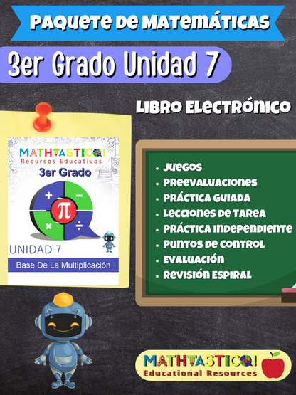 ¡Mathtástico! 3er Grado Unidad 7: Base De La Multiplicación - Libro Electrónico