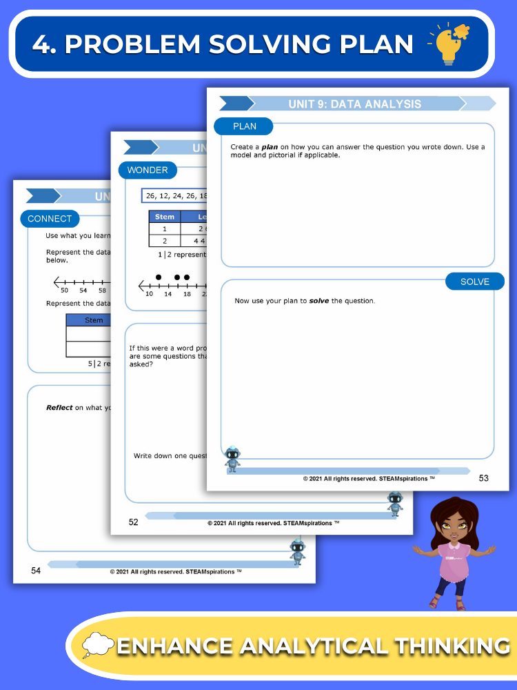 Mathtastico! 4th Grade Math Bundle Unit 9 Data Analysis - E-Book