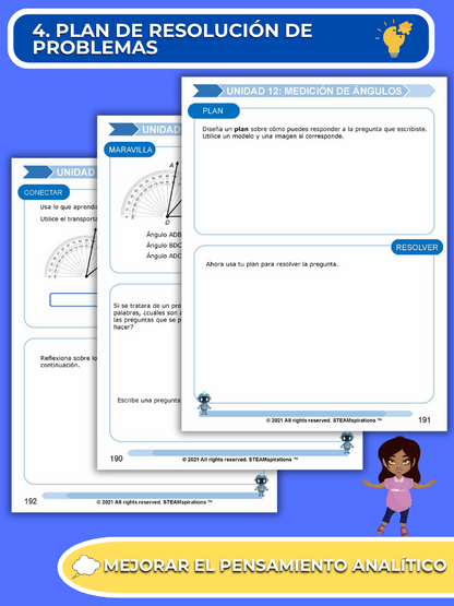 ¡Mathtástico! Paquete de Matemáticas de 4to Grado Unidad 12: ÁNGULOS DE MEDICIÓN - Libro Electrónico