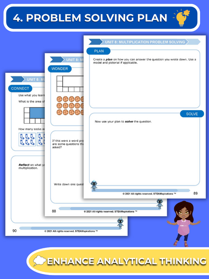 Mathtastico! 3rd Grade Math Bundle Unit 8 Multiplication Problem Solving - E-Book