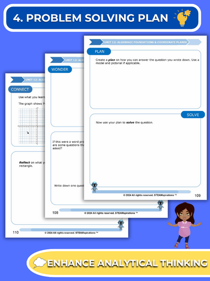 Mathtastico! 6th Math Unit 12 Algebraic Foundations & Coordinate Planes - E-Book