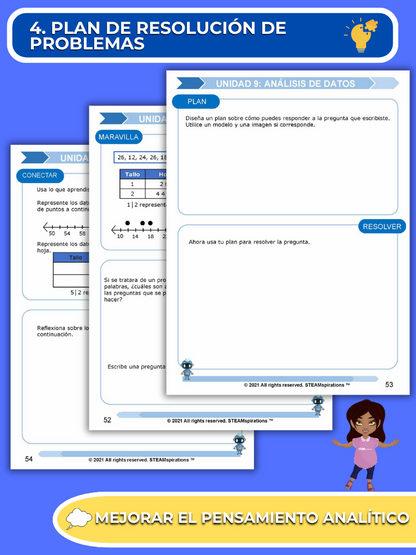 ¡Mathtástico! Paquete de Matemáticas de 4to Grado Unidad 9: ANÁLISIS DE DATOS - Libro Electrónico