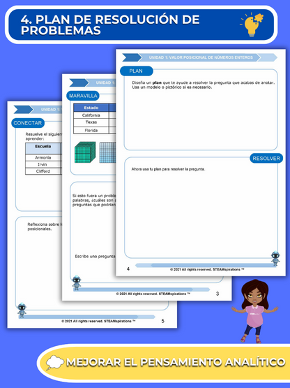 ¡Mathtástico! 4to Grado Unidad 1: VALOR POSICIONAL DE LOS NÚMEROS ENTEROS - Libro Electrónico