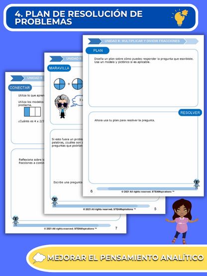¡Mathtástico! 5to Grado Unidad 8: MULTIPLICAR Y DIVIDIR FRACCIONES - Libro Electrónico