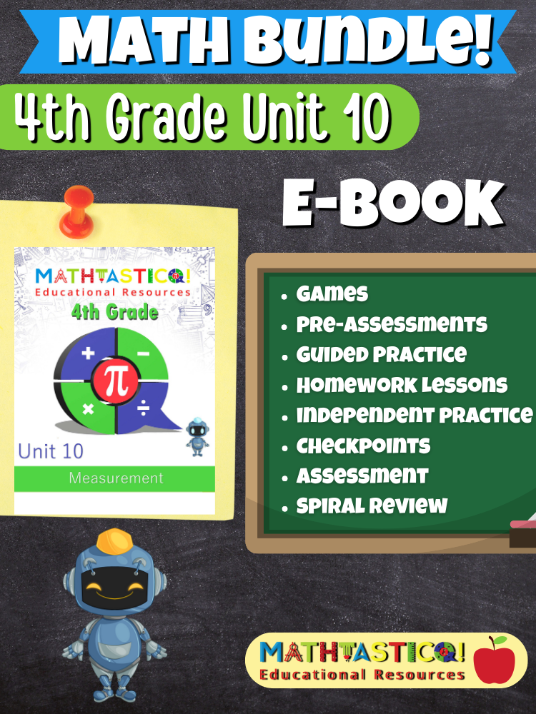 Mathtastico! 4th Grade Math Bundle Unit 10 Measurement - E-Book