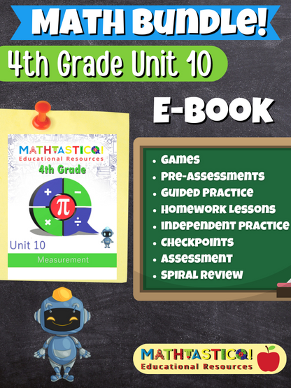 Mathtastico! 4th Grade Math Bundle Unit 10 Measurement - E-Book