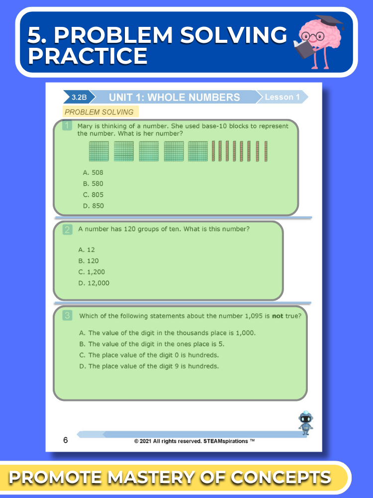 Mathtastico! 3rd Grade Math Bundle Unit 1 Place Value Foundation - E-Book