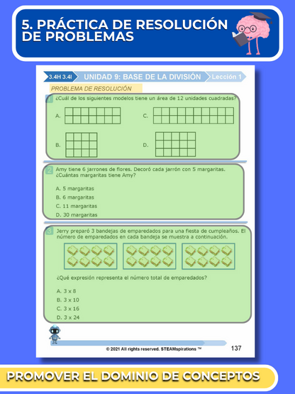 ¡Mathtástico! Paquete de Matemáticas de 3er Grado Unidad 9: Base De La División - Libro Electrónico