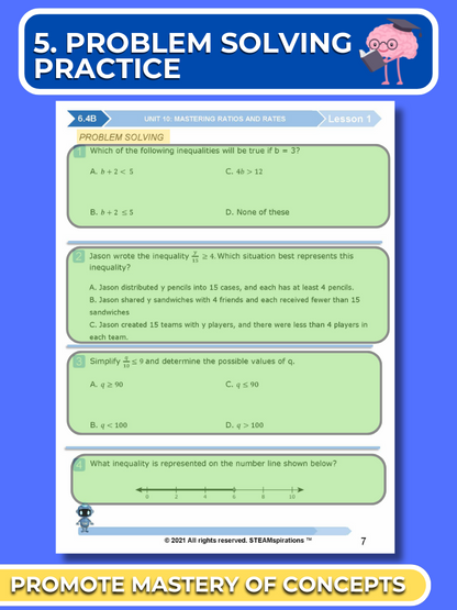 Mathtastico! 6th Math Unit 10 Mastering Ratios and Rates - E-Book