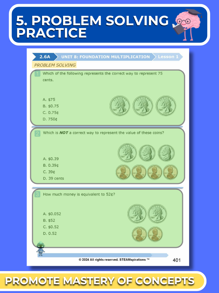 Mathtastico! 2nd Grade Math Bundle Unit 8 Foundation Multiplication  - E-Book