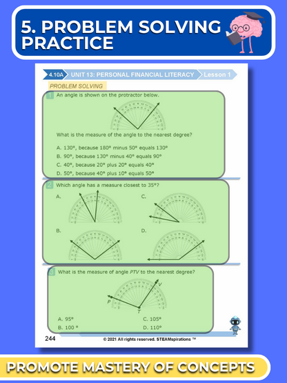 Mathtastico! 4th Grade Math Bundle Unit 13 Personal Financial Literacy - E-Book