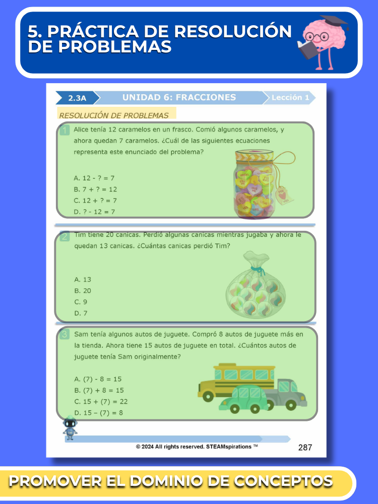 ¡Mathtástico! 2do Grado Unidad 6: Fracciones- Libro Electrónico