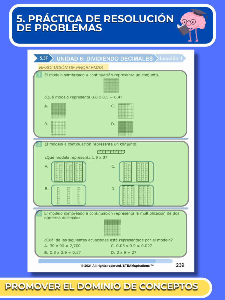 ¡Mathtástico! 5to Grado Unidad 6: DIVISIÓN DE DECIMALES - Libro Electrónico