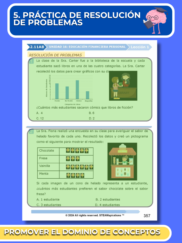 ¡Mathtástico! 2do Grado Unidad 16: Educación Financiera Personal - Libro Electrónico