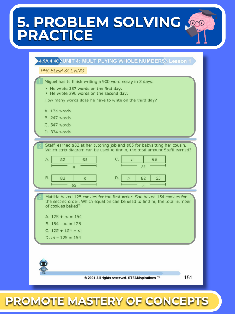 Mathtastico! 4th Grade Math Bundle Unit 4 Multiplying Whole Numbers - E-Book