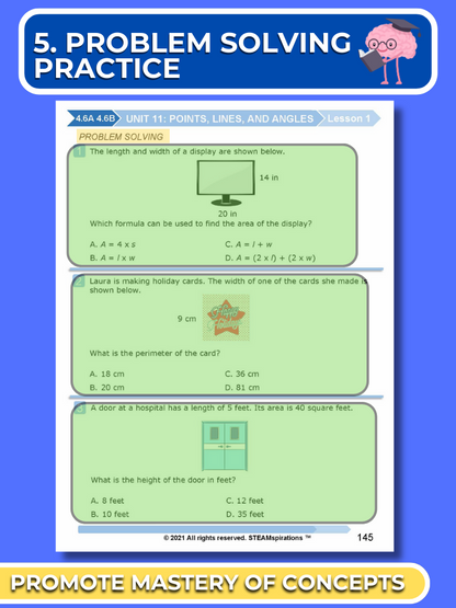 Mathtastico! 4th Grade Math Bundle Unit 11 Points, Lines, And Angles - E-Book