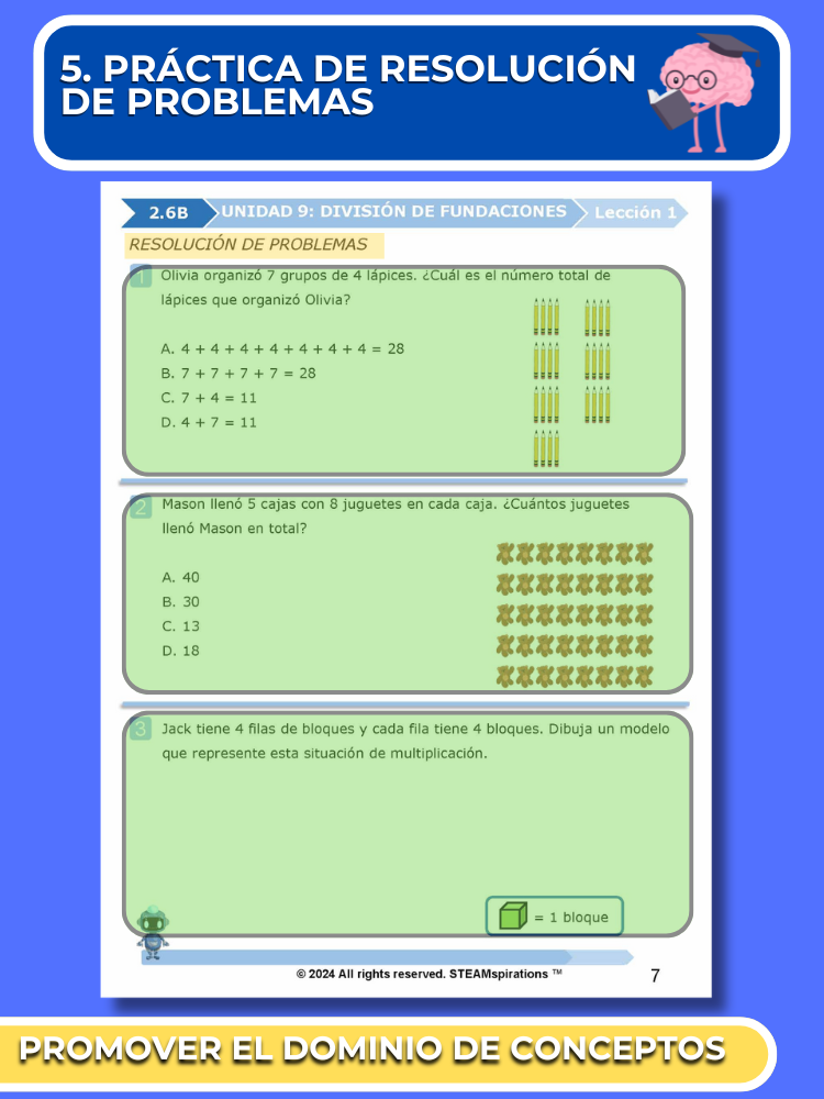 ¡Mathtástico! 2do Grado Unidad 9: División de Fundaciones - Libro Electrónico