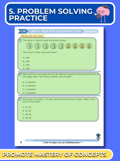 Mathtastico! 3rd Grade Math Bundle Unit 6 Problem Solving Addition & Subtraction - E-Book