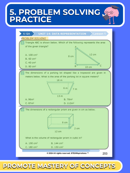 Mathtastico! 6th Math Unit 14 Data Representation - E-Book