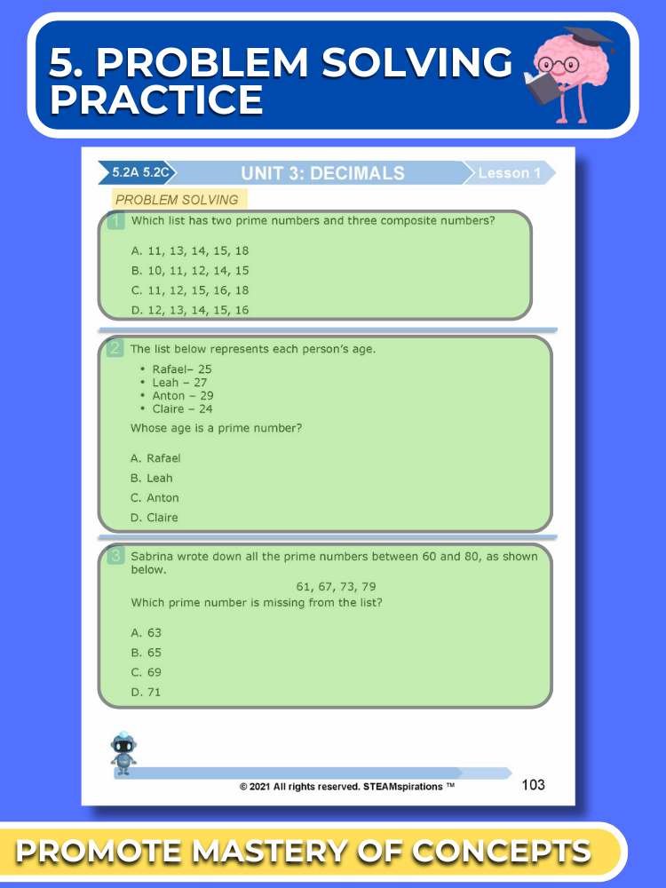 Mathtastico! 5th Grade Math Bundle Unit 3 Decimals - E-Book