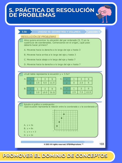 ¡Mathtástico! 5to Grado Unidad 10: GEOMETRÍA Y VOLUMEN - Libro Electrónico