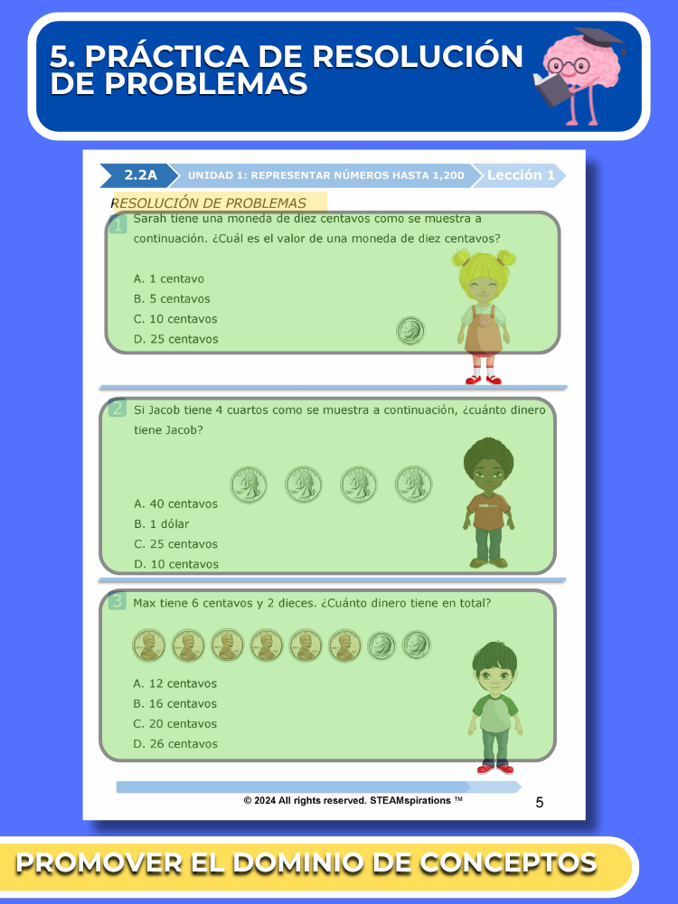 ¡Mathtástico! 2do Grado Unidad 1: Representación De Números Hasta 1,200 - Libro Electrónico