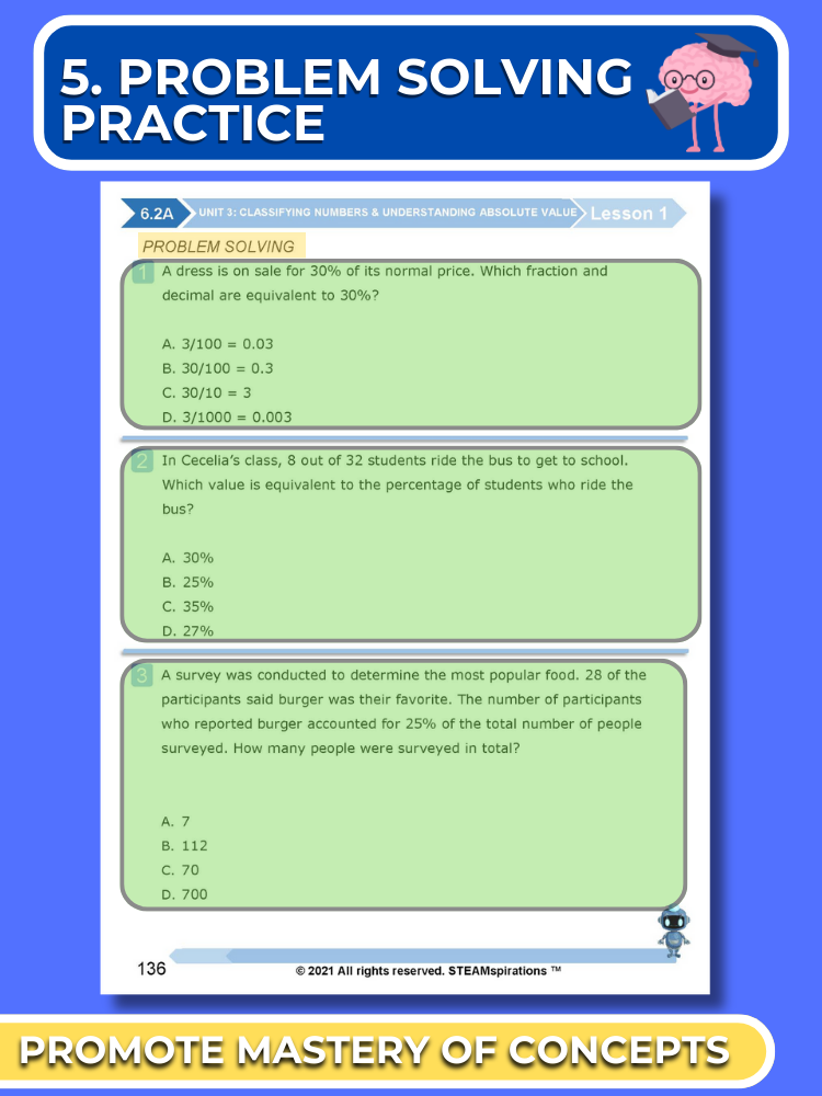 Mathtastico! 6th Grade Math Bundle Unit 3 Classifying Numbers & Understanding Absolute Value - E-Book