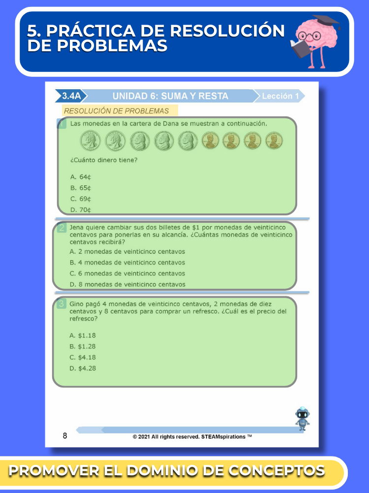 ¡Mathtástico! 3er Grado Unidad 6: Resolución De Problemas Adición Y Sustracción - Libro Electrónico