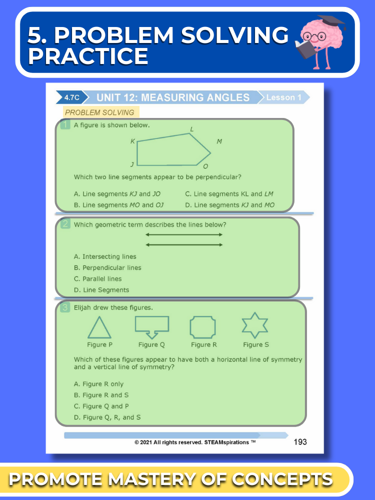 Mathtastico! 4th Grade Math Bundle Unit 12 Measuring Angles - E-Book