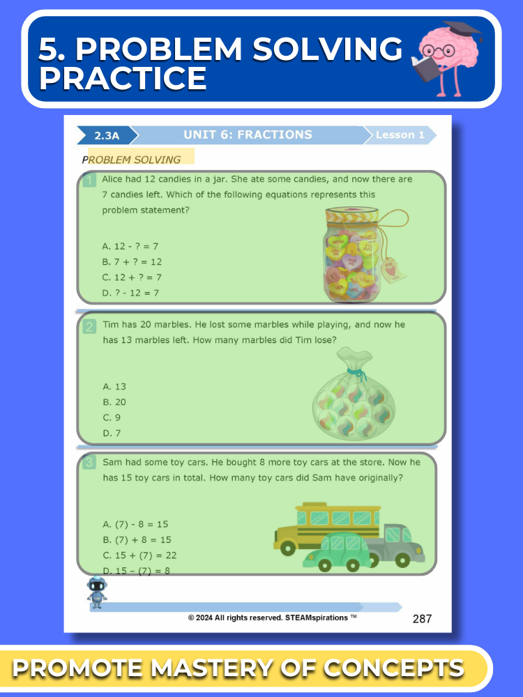 Mathtastico! 2nd Grade Math Bundle Unit 6 Fractions - E-Book